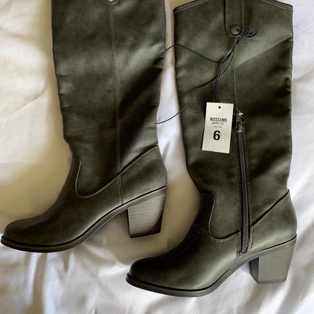 NWT mossimo tall grey boots